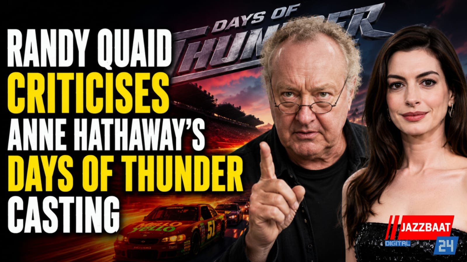 Randy Quaid criticises Anne Hathaway’s Days of Thunder casting