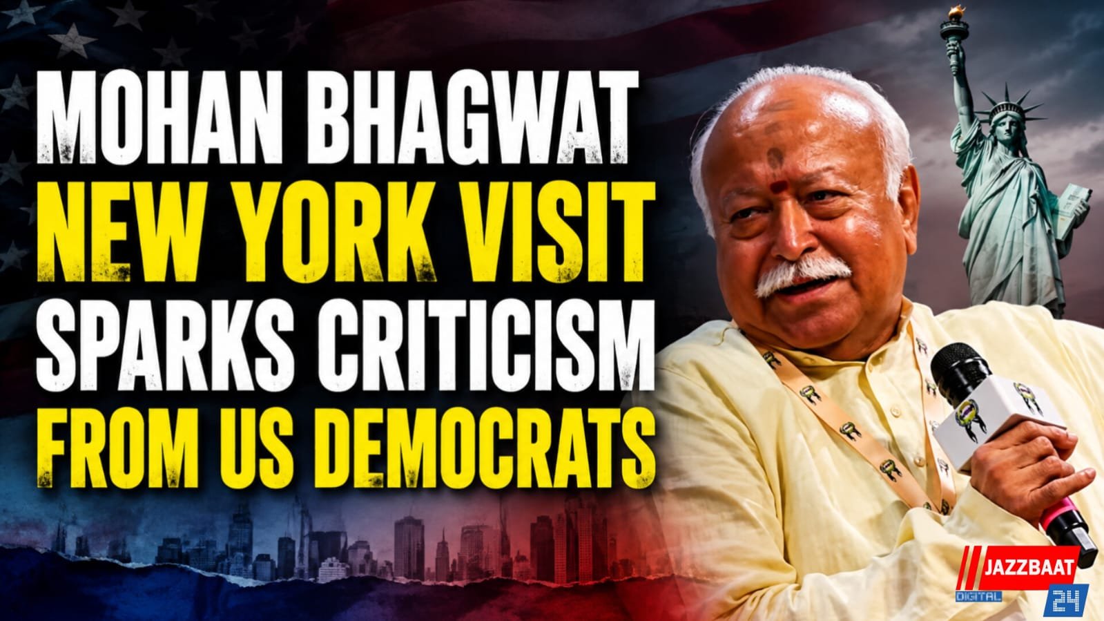 Mohan Bhagwat New York visit sparks criticism from US Democrats