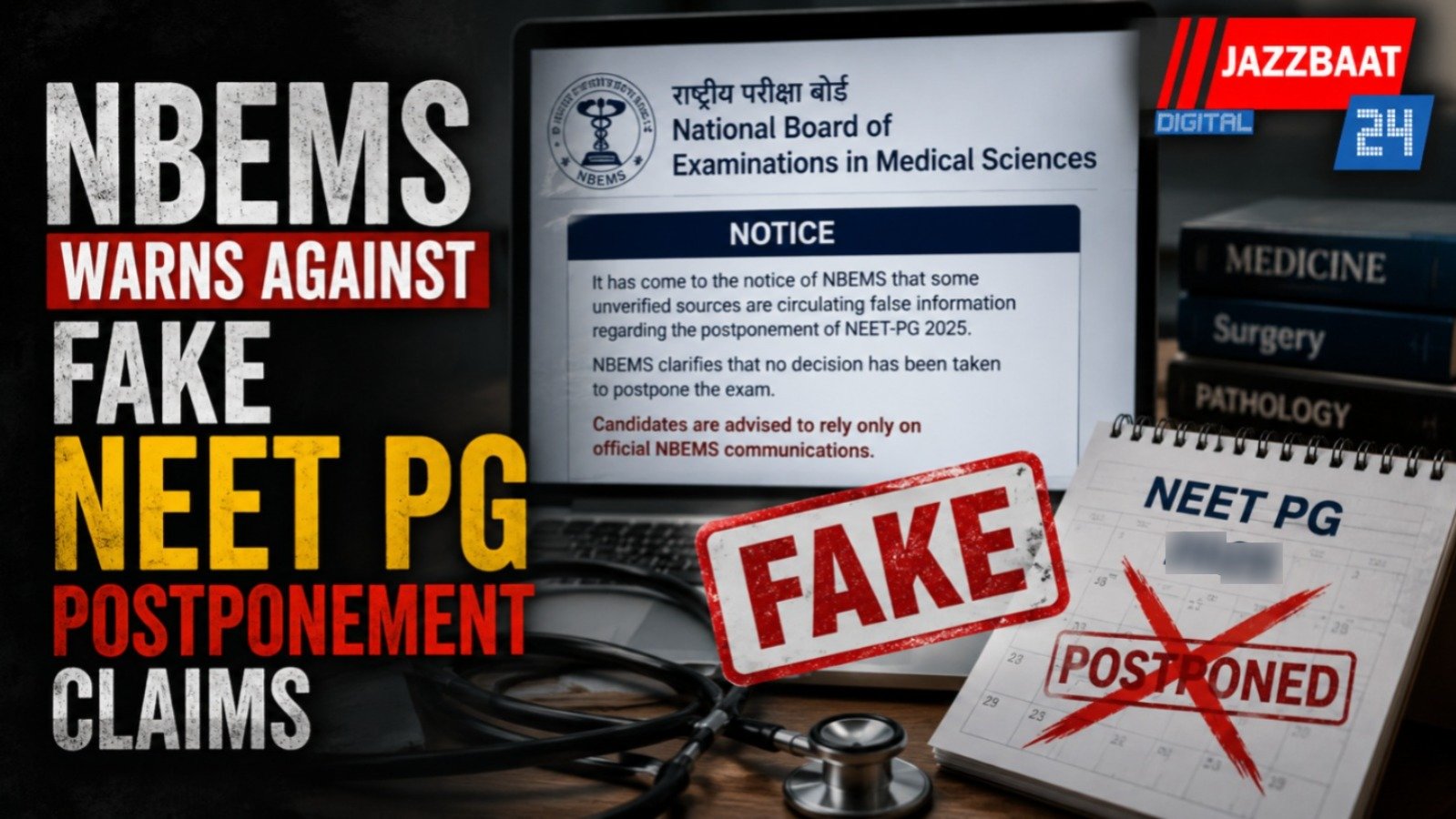 NBEMS Warns Against Fake NEET PG Postponement Claims