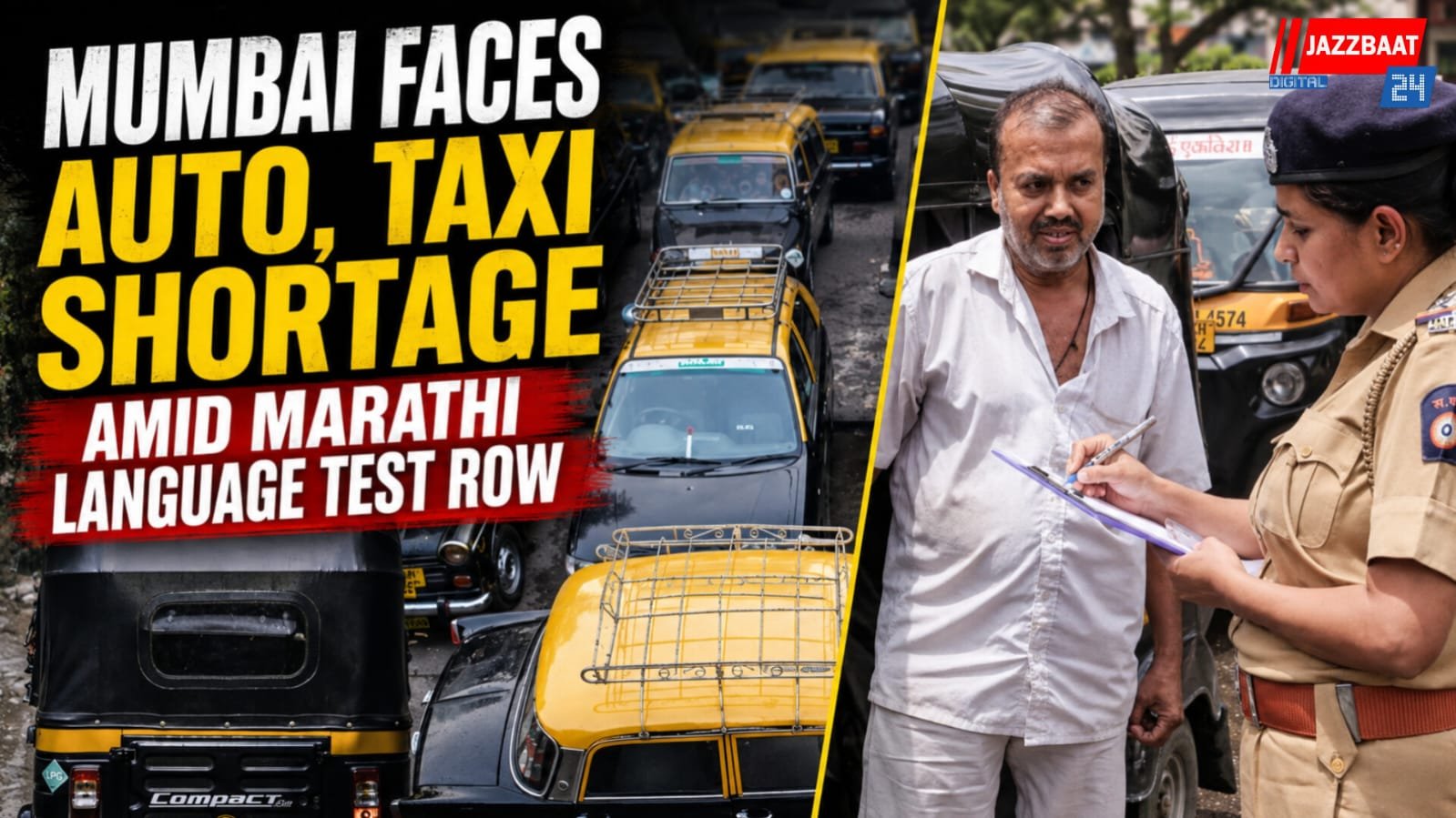 Mumbai Faces Auto, Taxi Shortage Amid Marathi Language Test Row