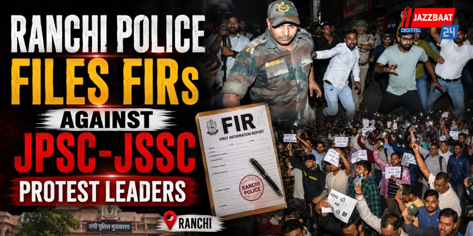 Ranchi Police Files FIRs Against JPSC-JSSC Protest Leaders
