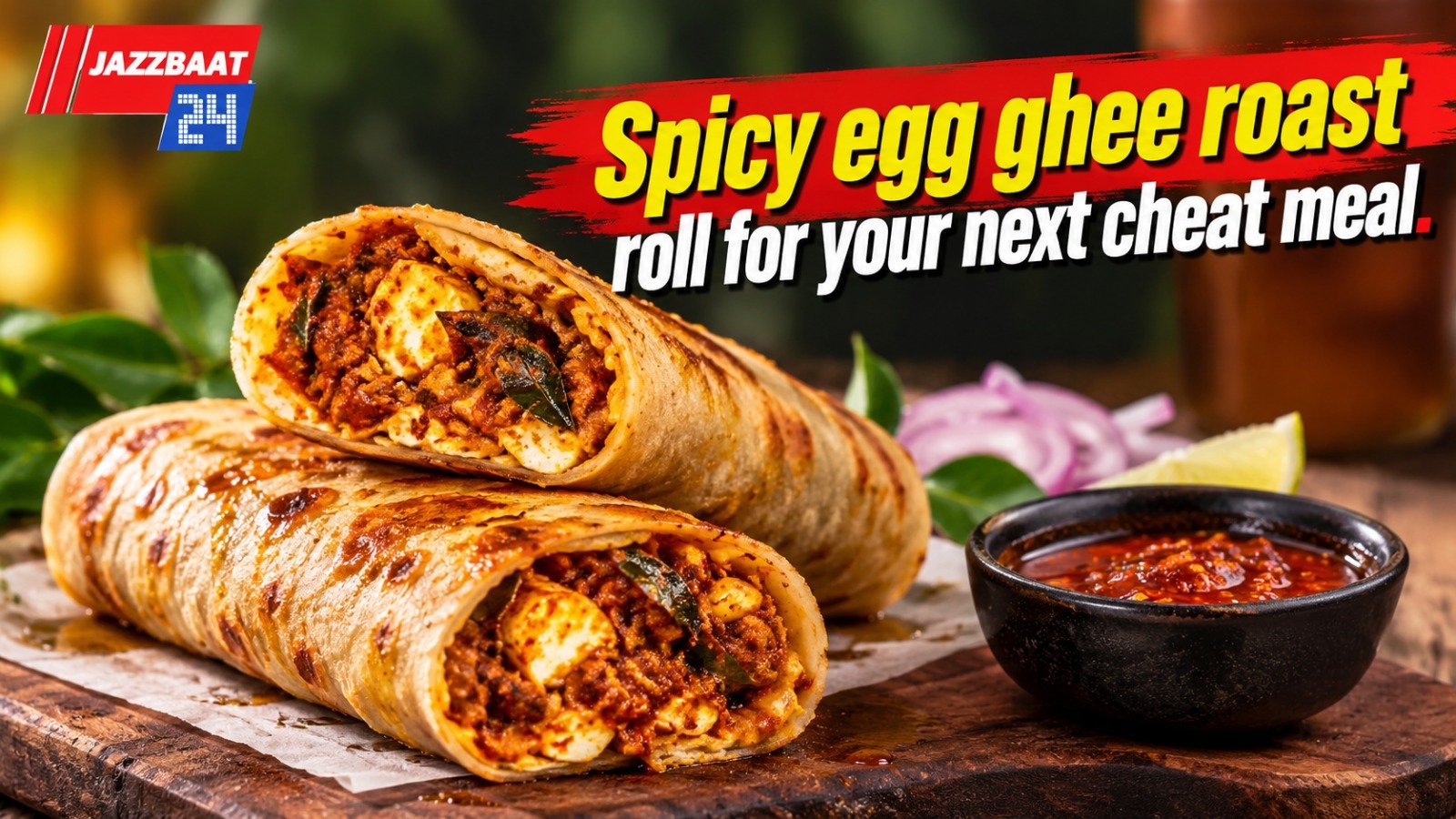 Spicy egg ghee roast roll for your next cheat meal