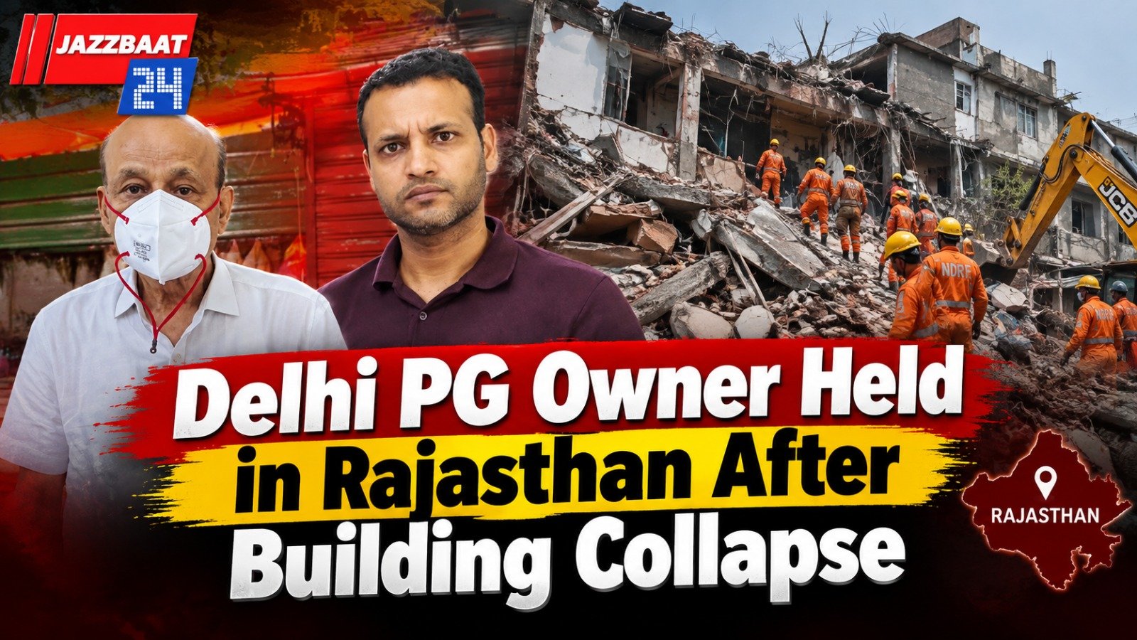 Delhi PG Owner Held in Rajasthan After Building Collapse