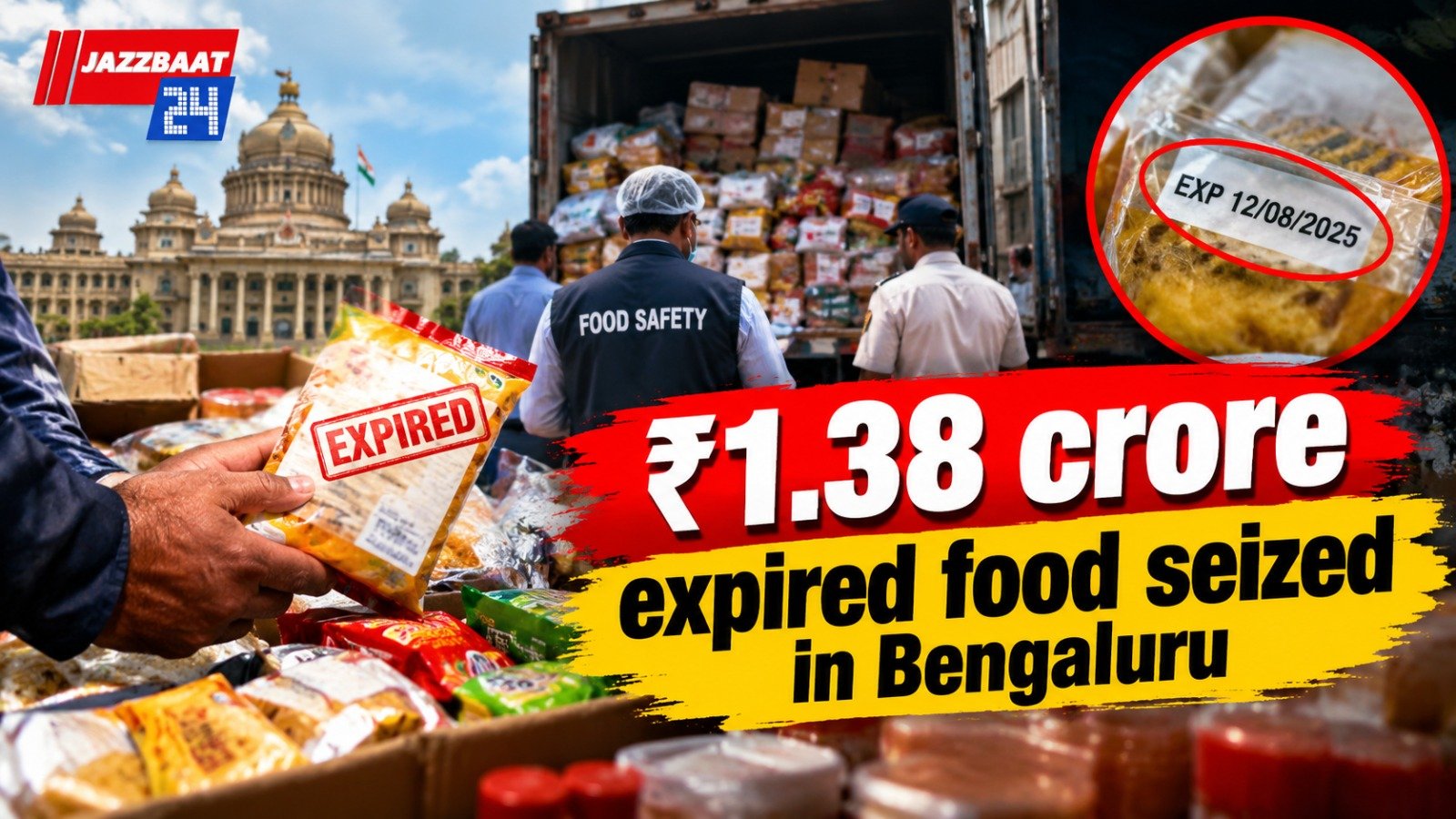 ₹1.38 crore expired food seized in Bengaluru