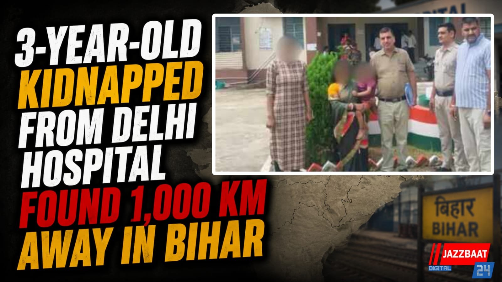 3-year-old kidnapped from Delhi hospital found 1,000 km away in Bihar