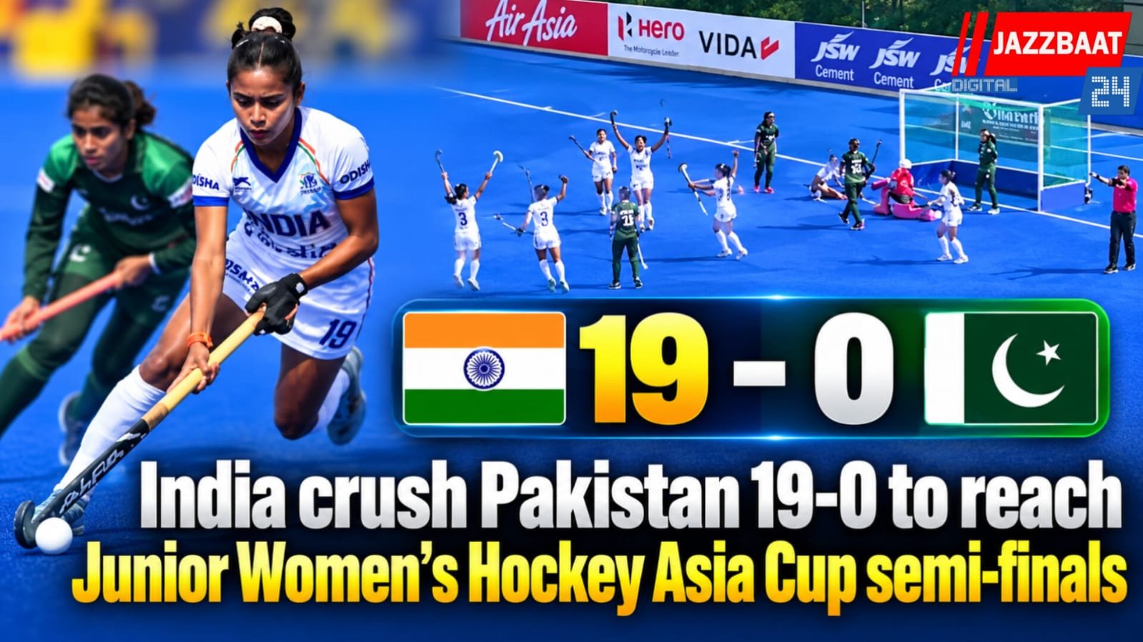 India crush Pakistan 19-0 to reach Junior Women’s Hockey Asia Cup semi-finals