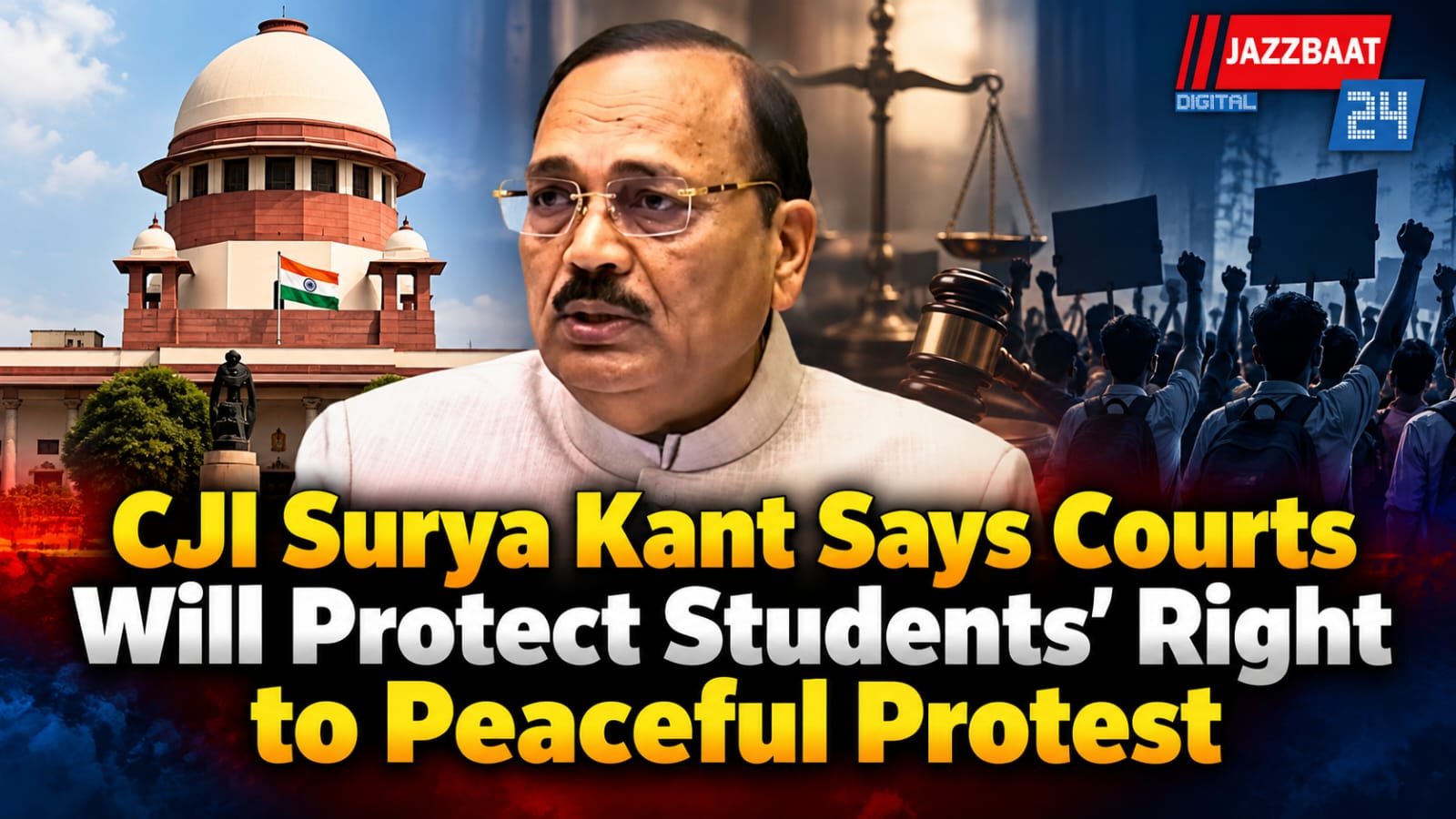 CJI Surya Kant Says Courts Will Protect Students’ Right to Peaceful Protest
