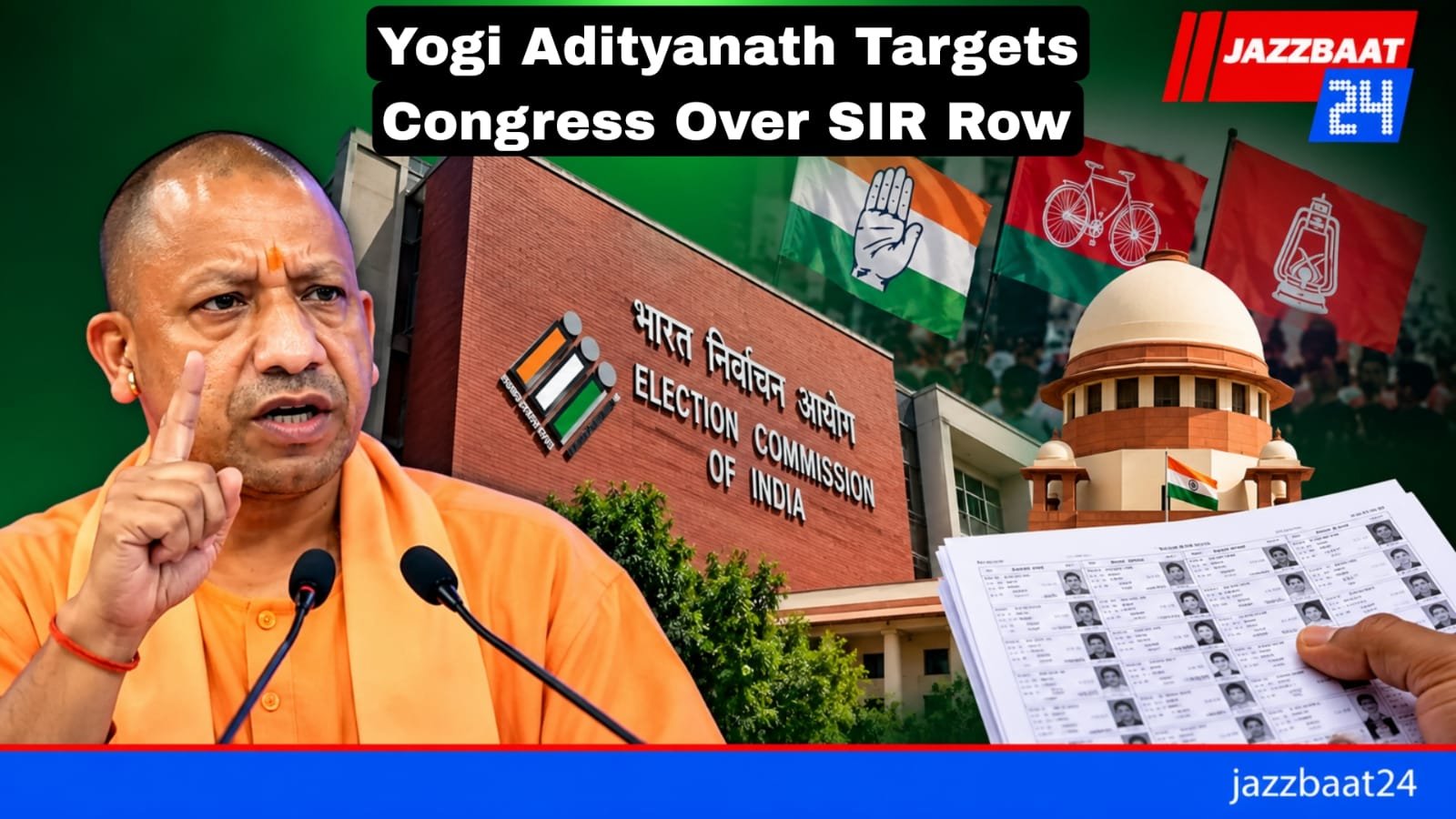 Yogi Adityanath Targets Congress Over SIR Row