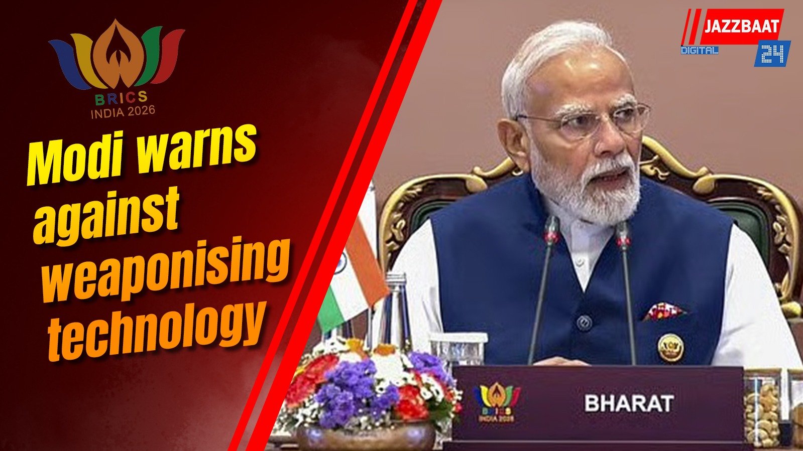 Modi warns against weaponising technology