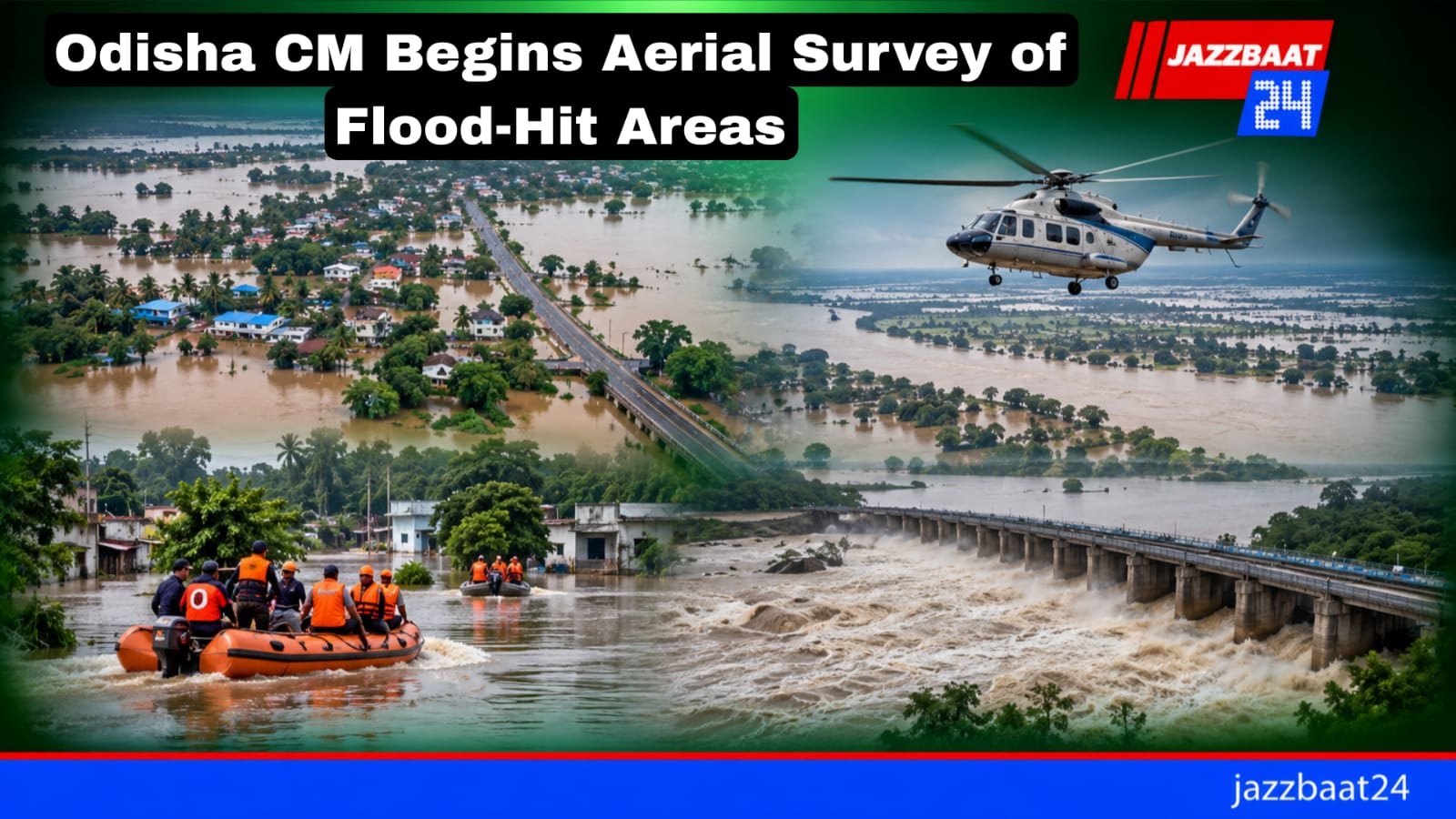 Odisha CM Begins Aerial Survey of Flood-Hit Areas