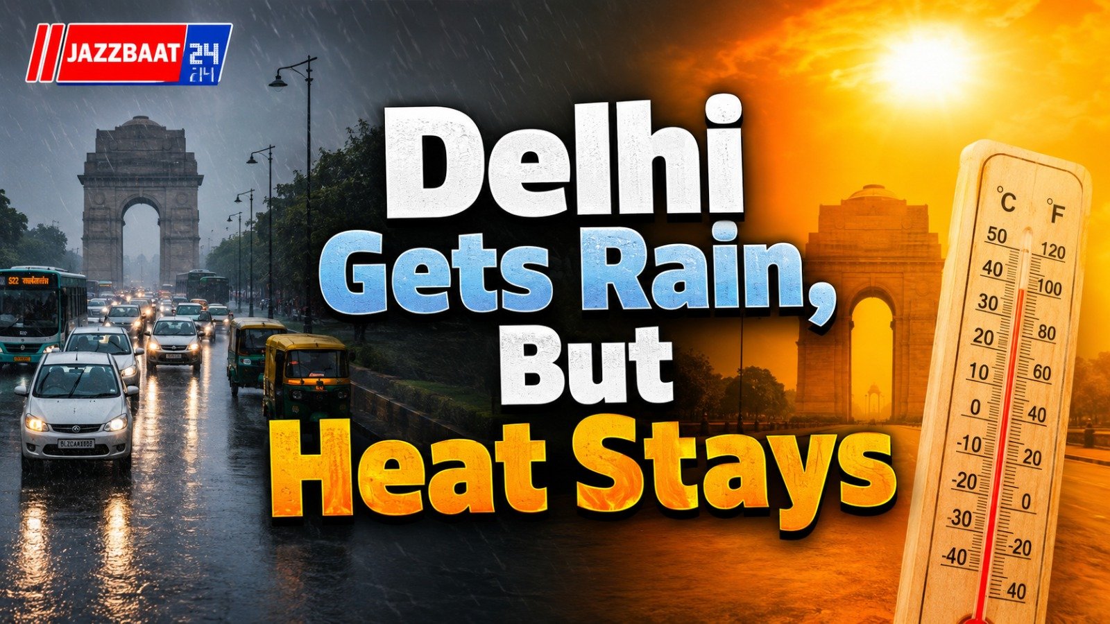Delhi Gets Rain, But Heat Stays