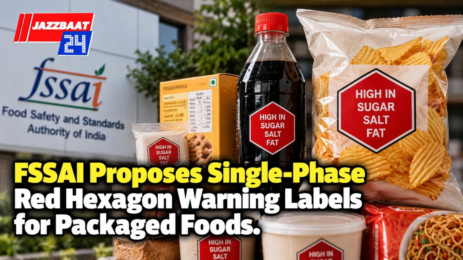 FSSAI Proposes Single-Phase Red Hexagon Warning Labels for Packaged Foods