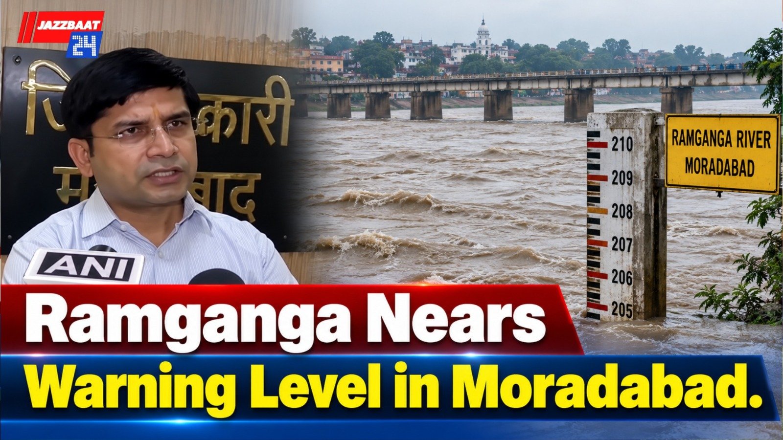 Ramganga Nears Warning Level in Moradabad