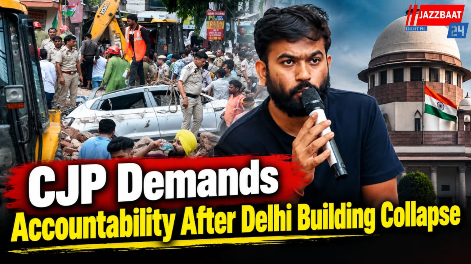 CJP Demands Accountability After Delhi Building Collapse