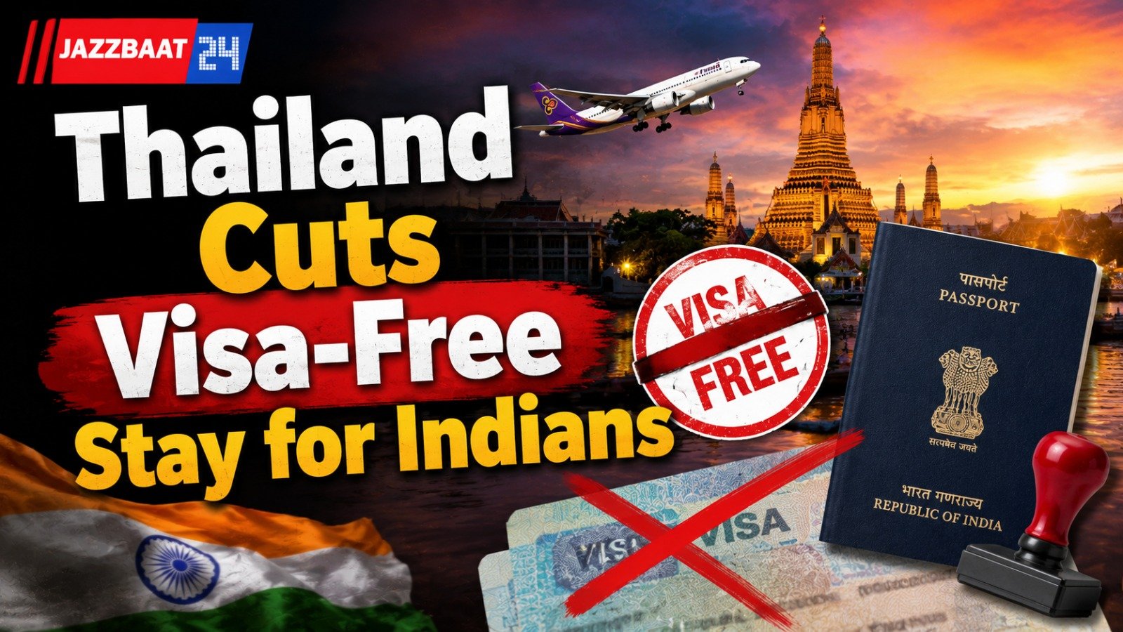 Thailand Cuts Visa-Free Stay for Indians
