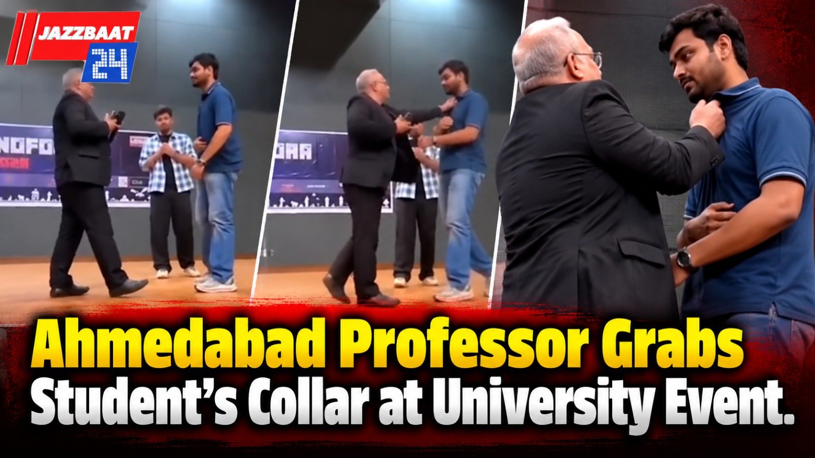 Ahmedabad Professor Grabs Student’s Collar at University Event