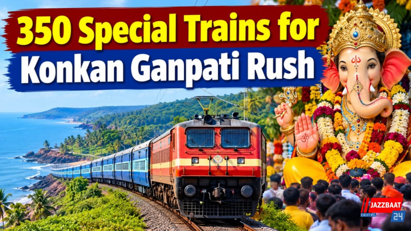 350 Special Trains for Konkan Ganpati Rush