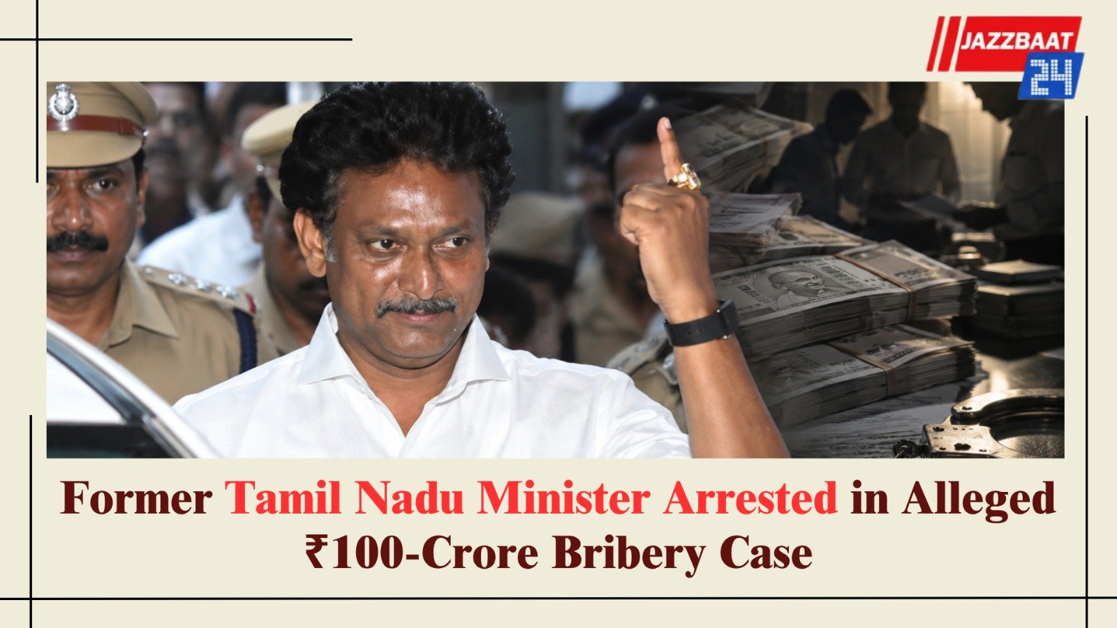 Former Tamil Nadu Minister Arrested in Alleged ₹100-Crore Bribery Case