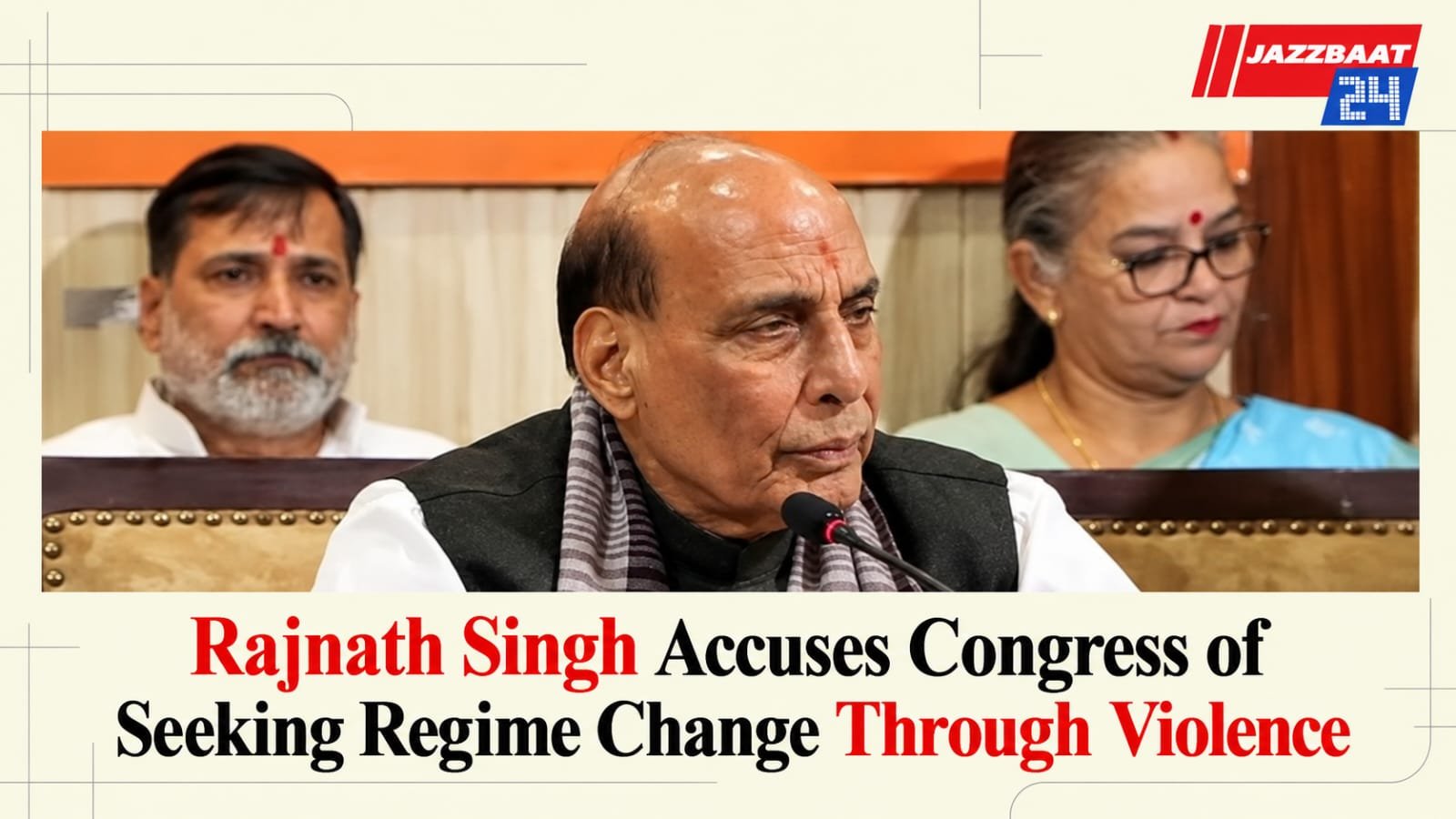 Rajnath Singh Accuses Congress of Seeking Regime Change Through Violence  Union Defence Minister Rajnath Singh on Friday accused the Congress of attempting to destabilise the government through protests against Chief Election Commissioner (CEC) Gyanesh Ku