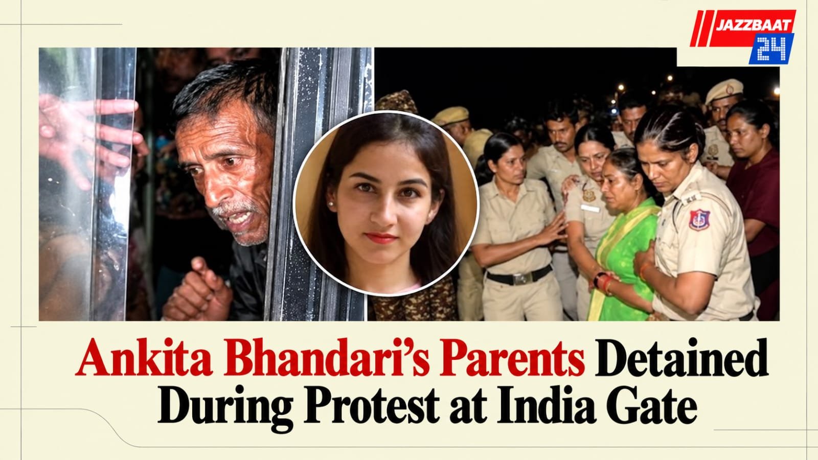 Ankita Bhandari’s Parents Detained During Protest at India Gate