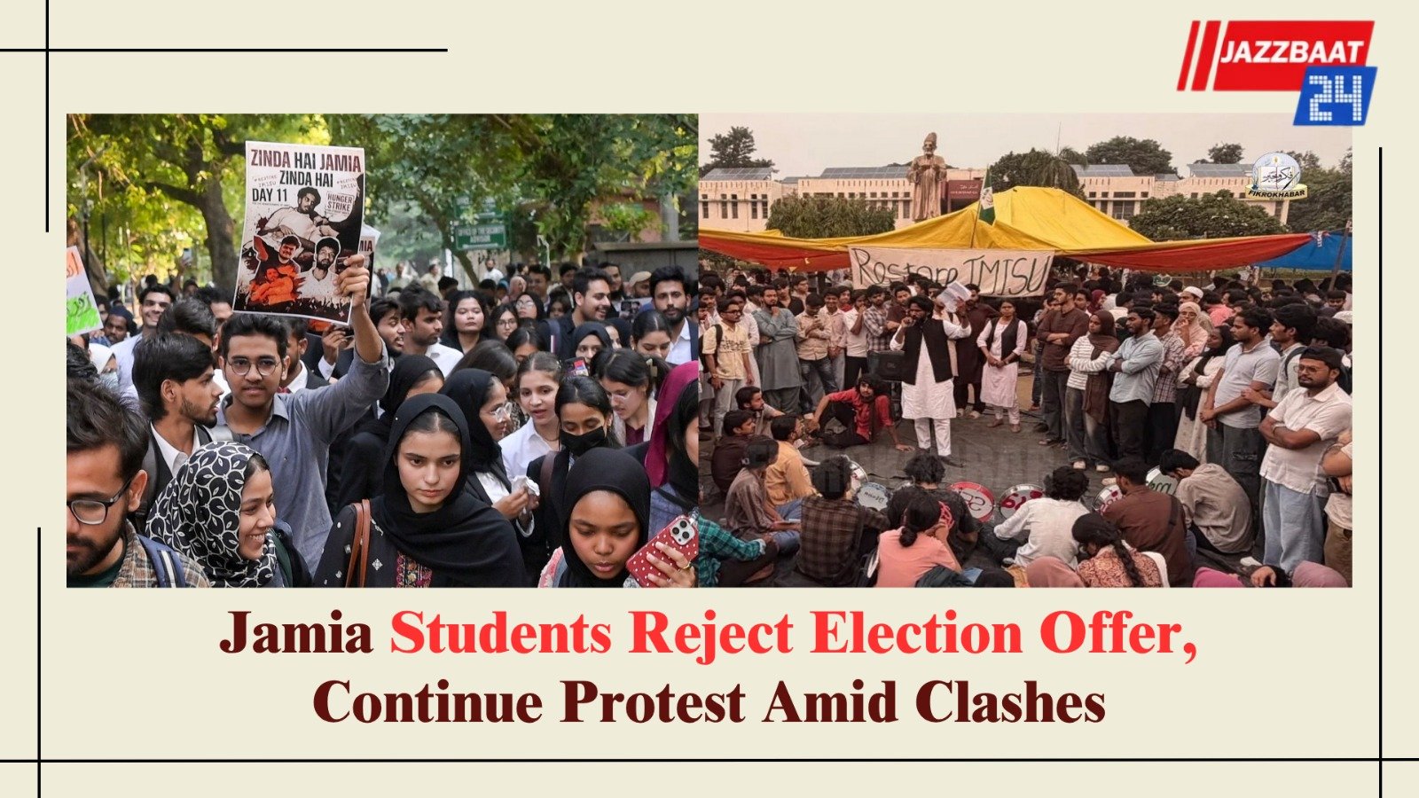Jamia Students Reject Election Offer, Continue Protest Amid Clashes