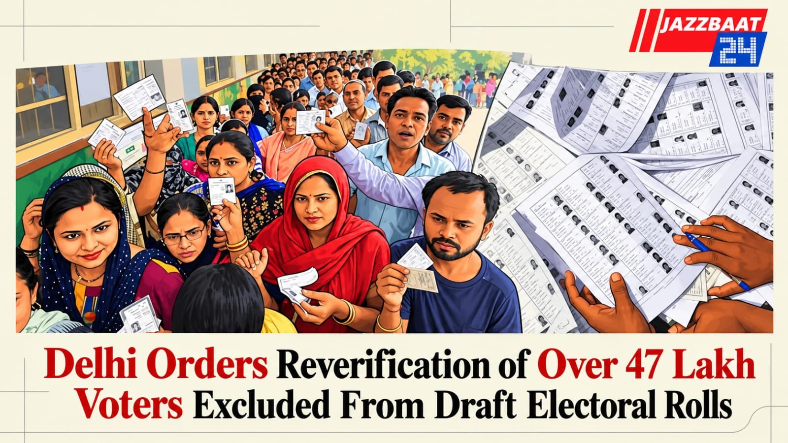 Delhi Orders Reverification of Over 47 Lakh Voters Excluded From Draft Electoral Rolls