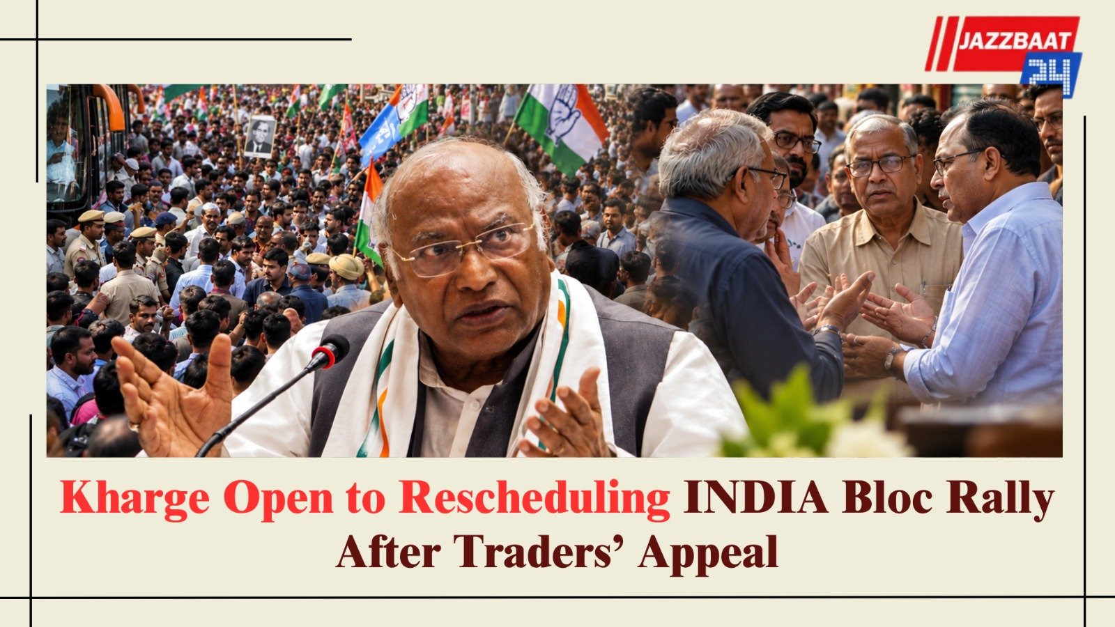 Kharge Open to Rescheduling INDIA Bloc Rally After Traders’ Appeal