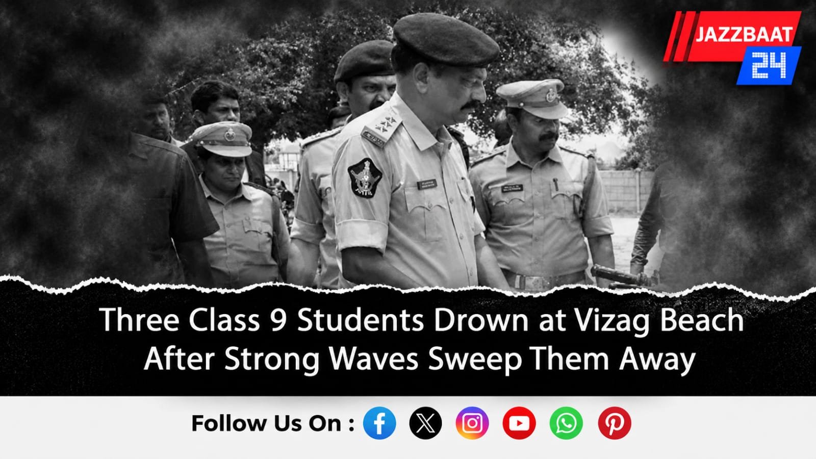 Three Class 9 Students Drown at Vizag Beach After Strong Waves Sweep Them Away