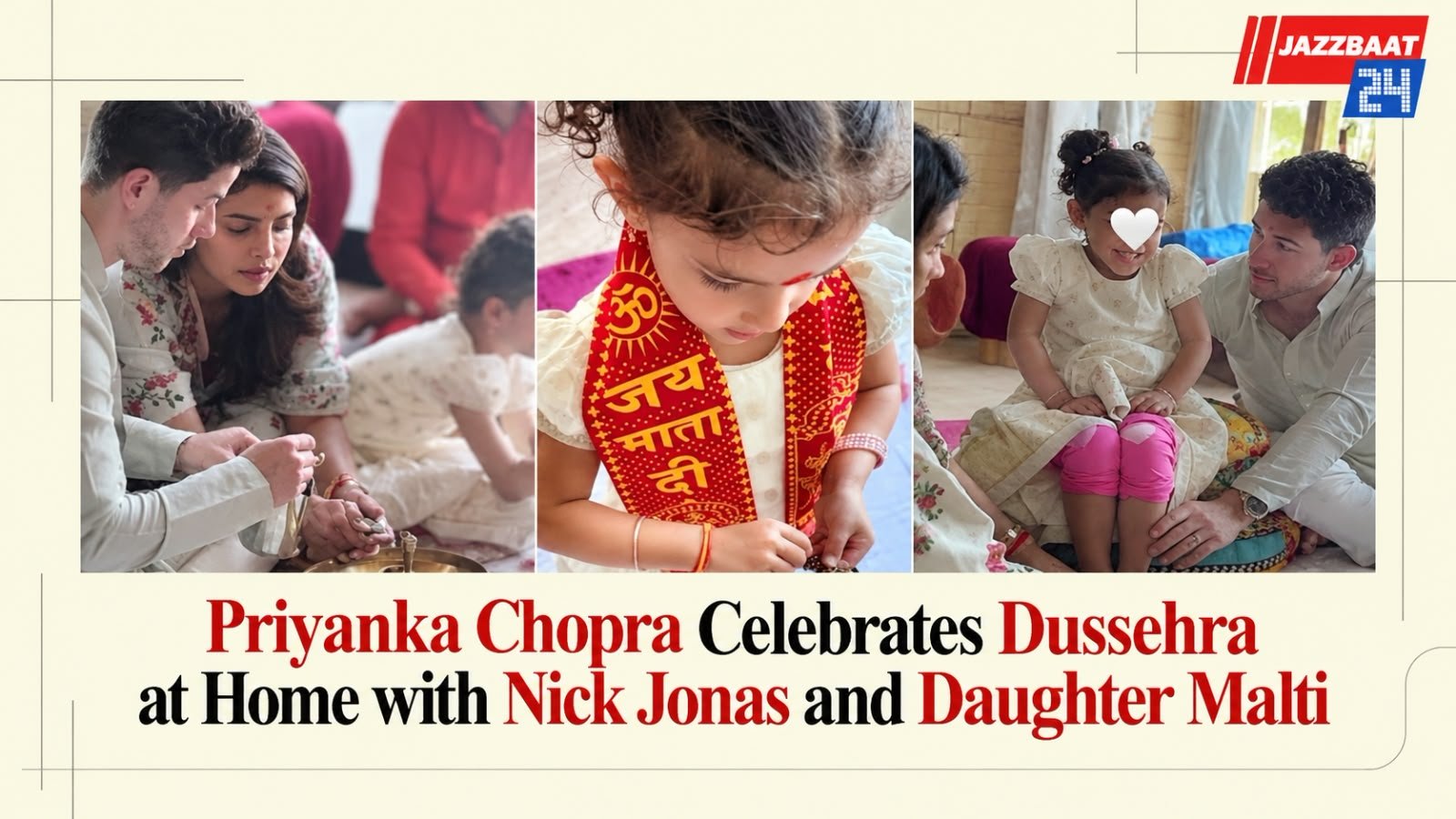 Priyanka Chopra Celebrates Dussehra at Home with Nick Jonas and Daughter Malti