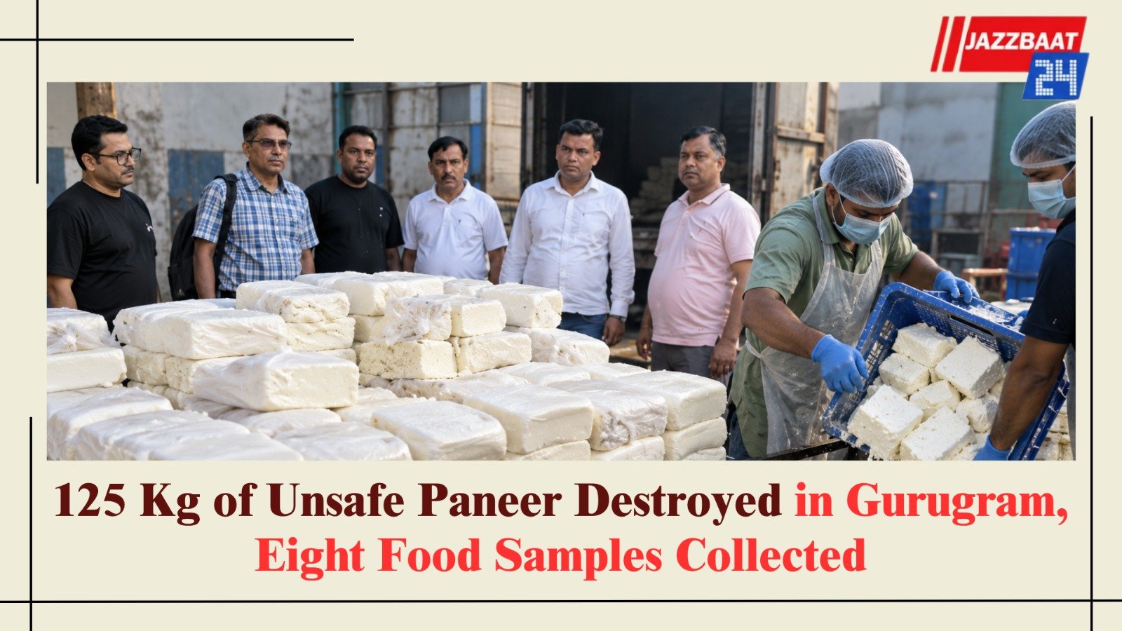 125 Kg of Unsafe Paneer Destroyed in Gurugram, Eight Food Samples Collected