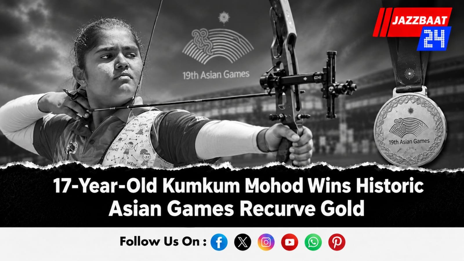 17-Year-Old Kumkum Mohod Wins Historic Asian Games Recurve Gold