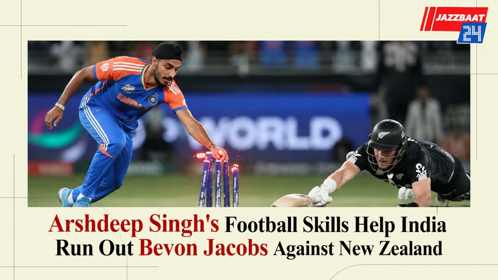 Arshdeep Singh’s Football Skills Help India Run Out Bevon Jacobs Against New Zealand