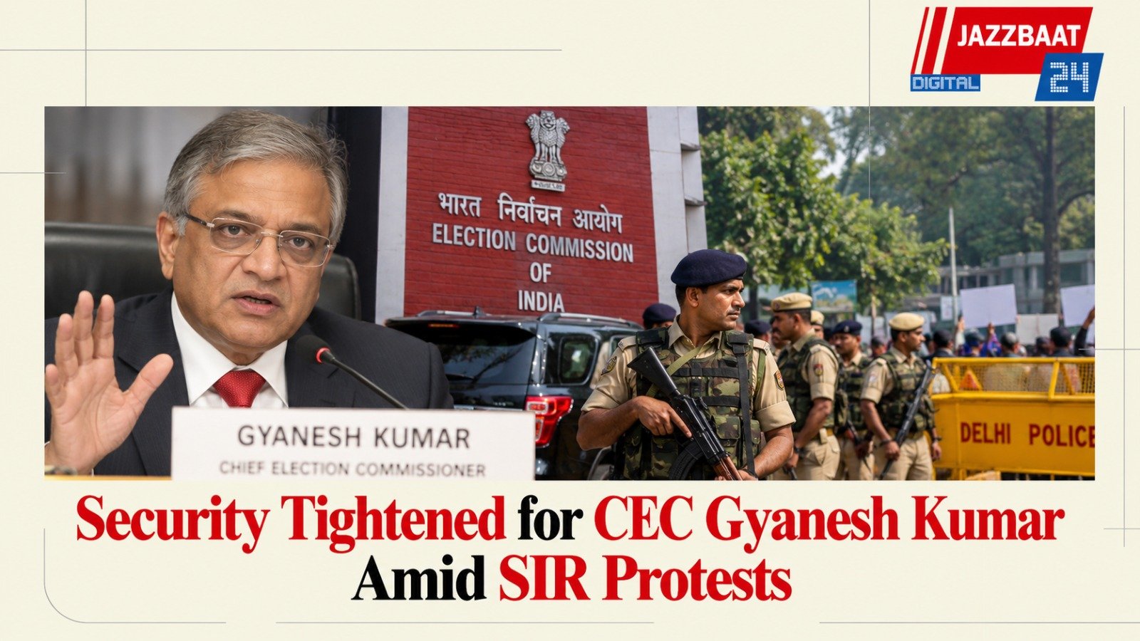 Security Tightened for CEC Gyanesh Kumar Amid SIR Protests