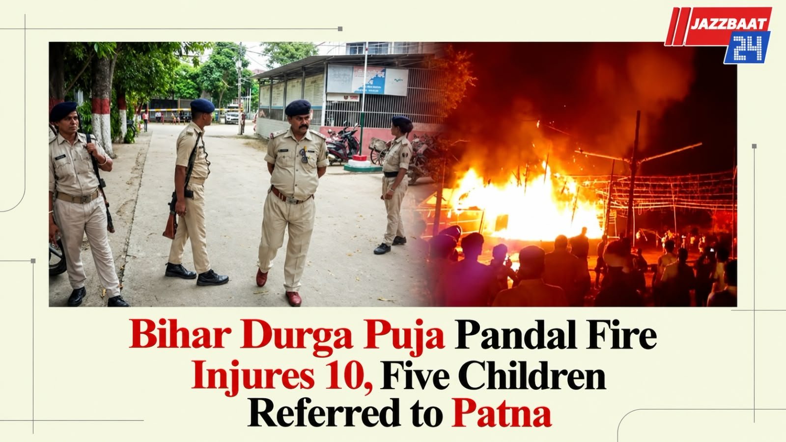 Bihar Durga Puja Pandal Fire Injures 10, Five Children Referred to Patna