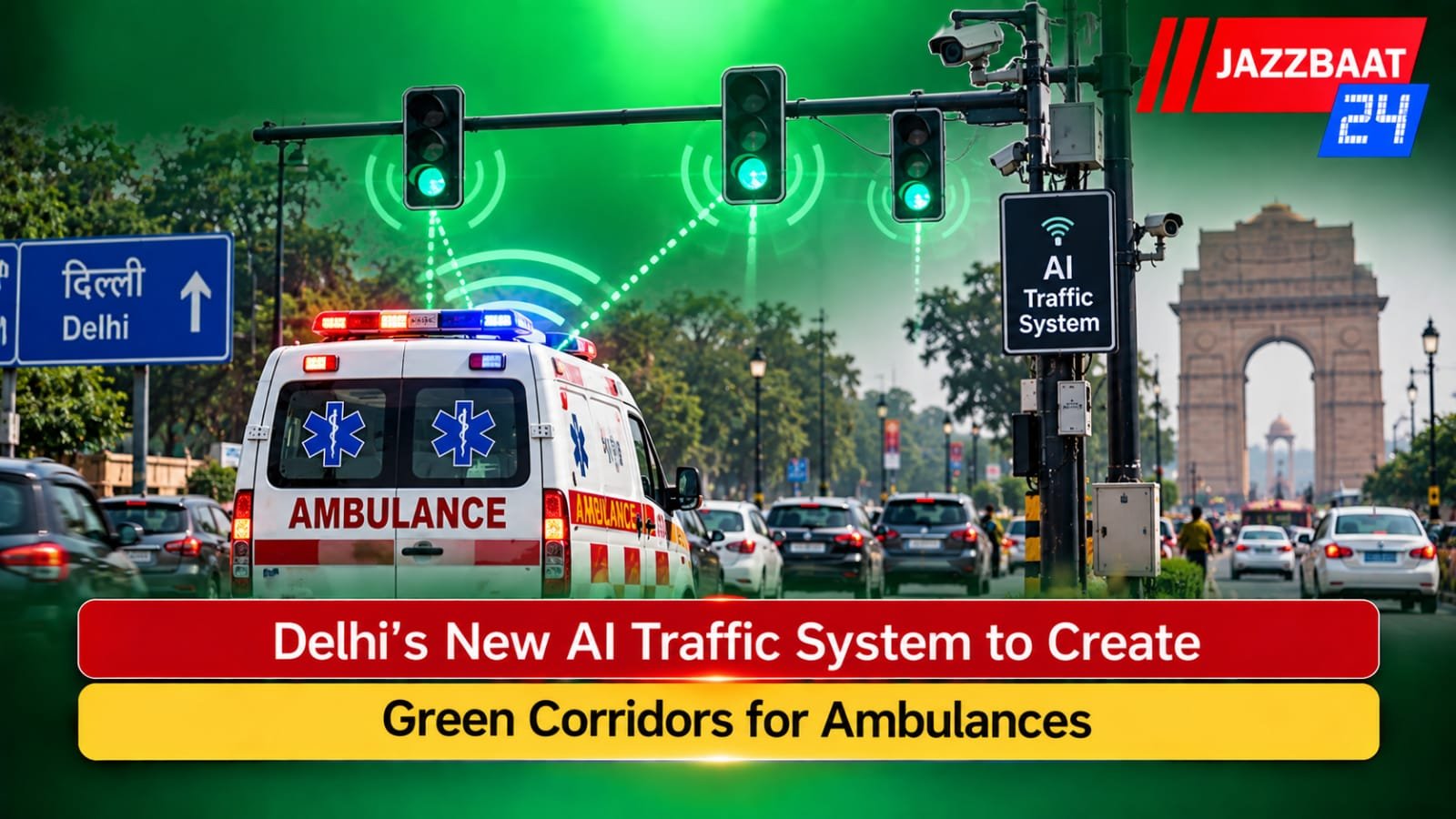 Delhi’s New AI Traffic System to Create Green Corridors for Ambulances